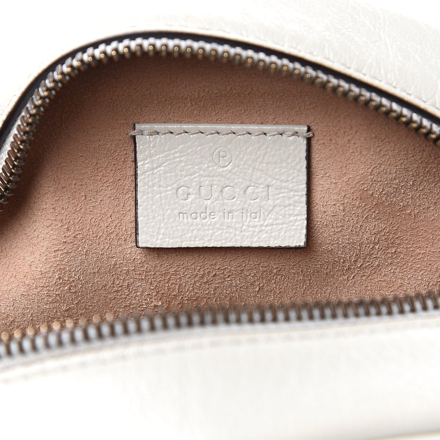 Calfskin Matelasse Mini GG Marmont Round Shoulder Bag White