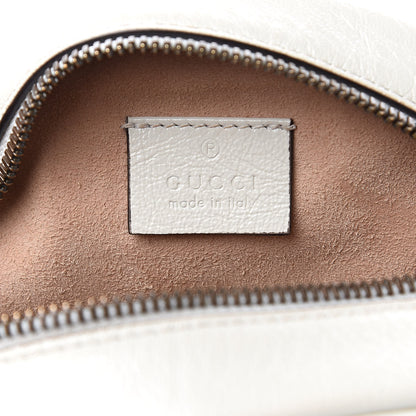 Gucci Calfskin Matelasse Mini GG Marmont Round Shoulder Bag White 6 of 10