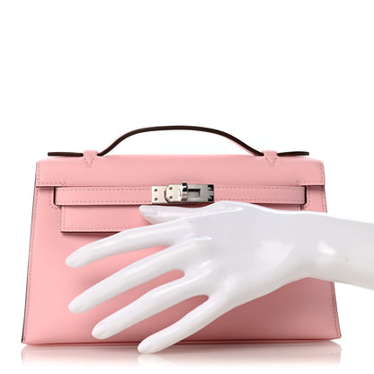 Hermes Swift Kelly Pochette Clutch Rose Sakura 2 of 11