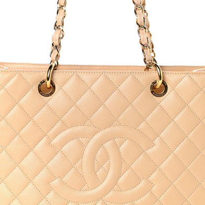 Chanel Caviar Quilted Grand Shopping Tote GST Beige Clair 8 of 10