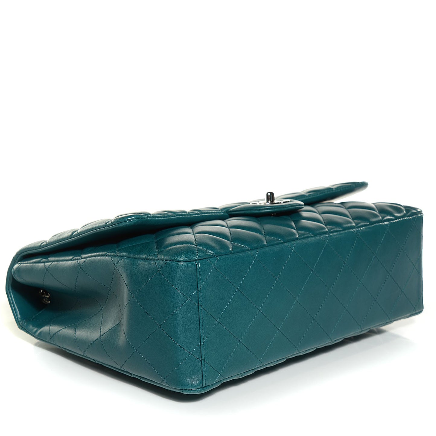 Lambskin Maxi Single Flap Turquoise
