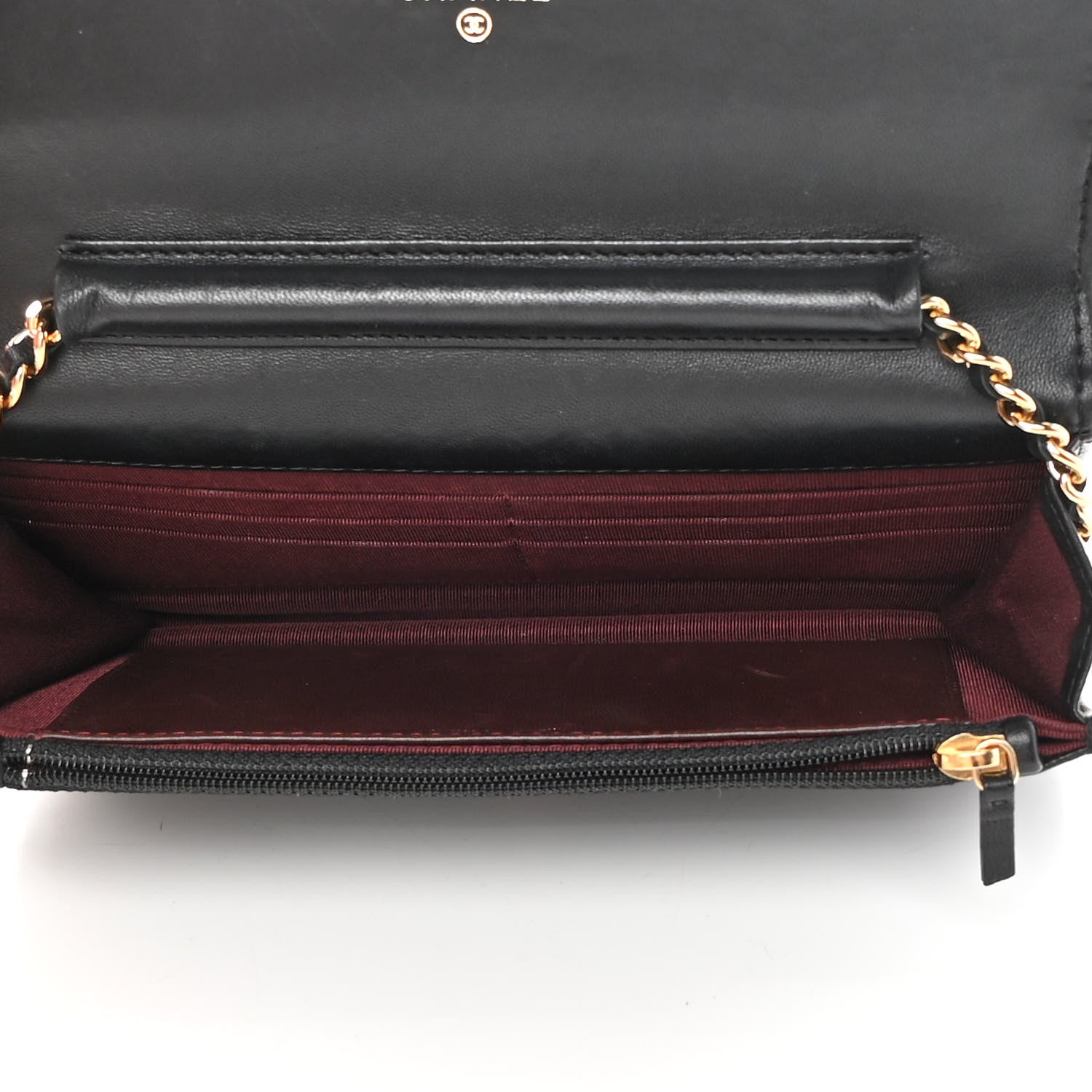 Chanel Lambskin Quilted Wallet On Chain WOC Black 5 of 17