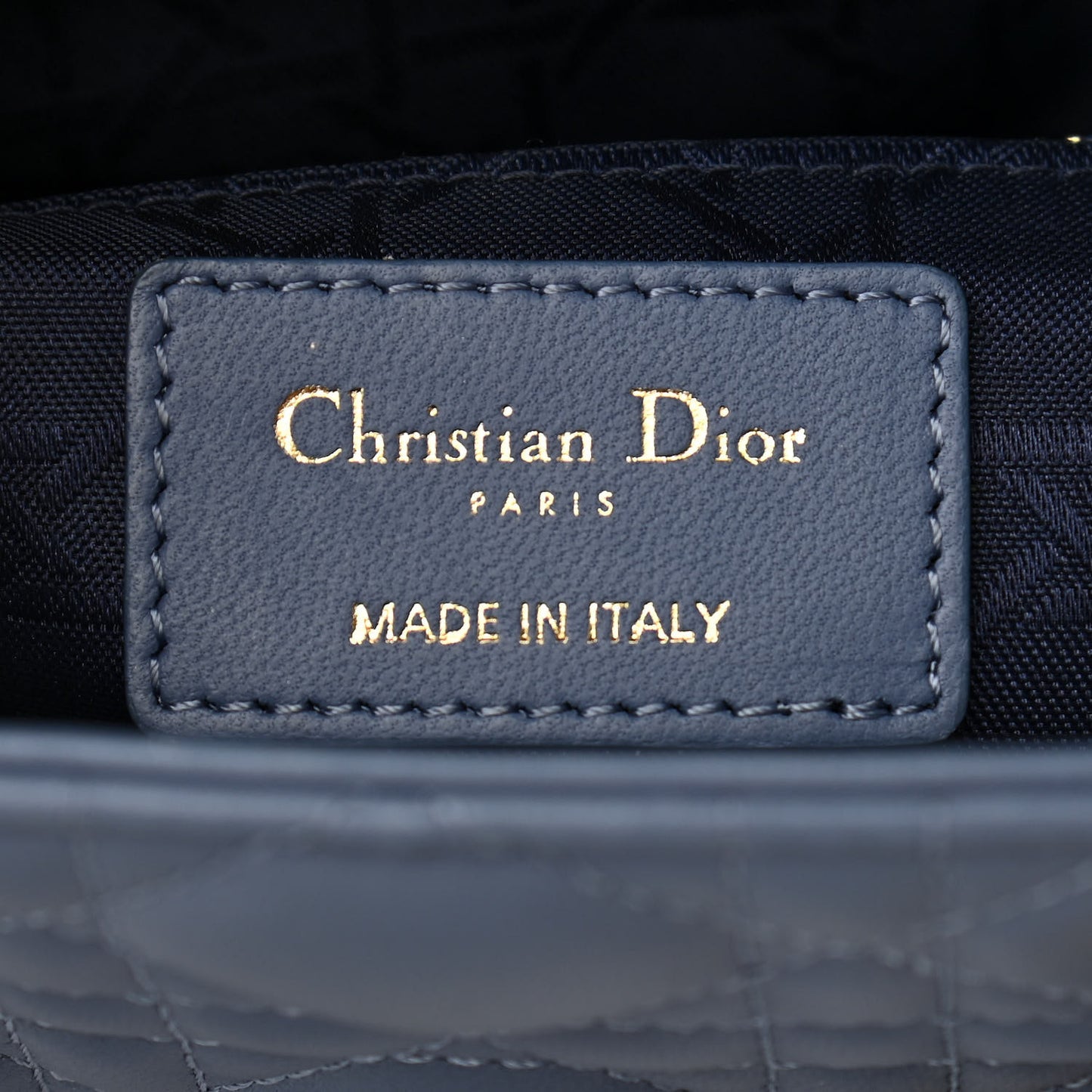 Lambskin Cannage Small My Lady Dior Blue Grey