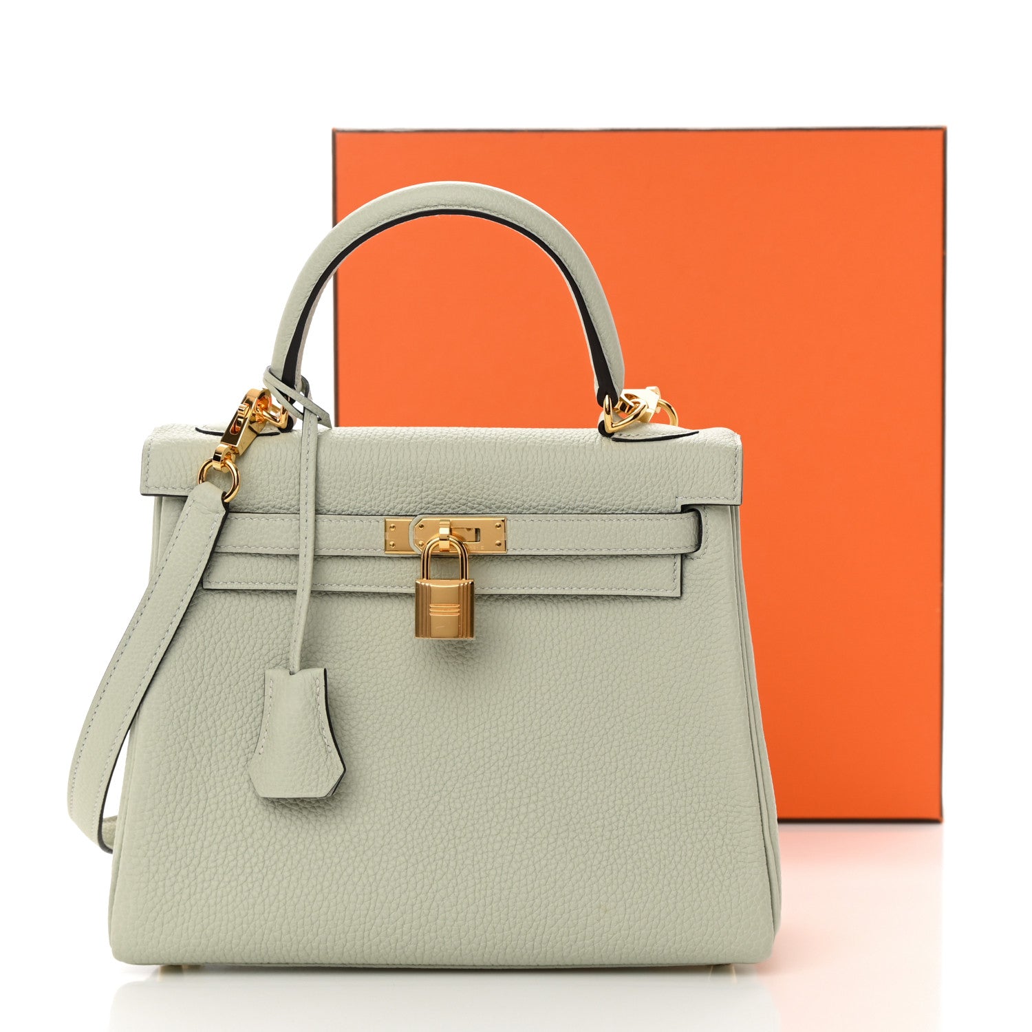 Hermes Togo Kelly Retourne 25 Gris Neve 11 of 11