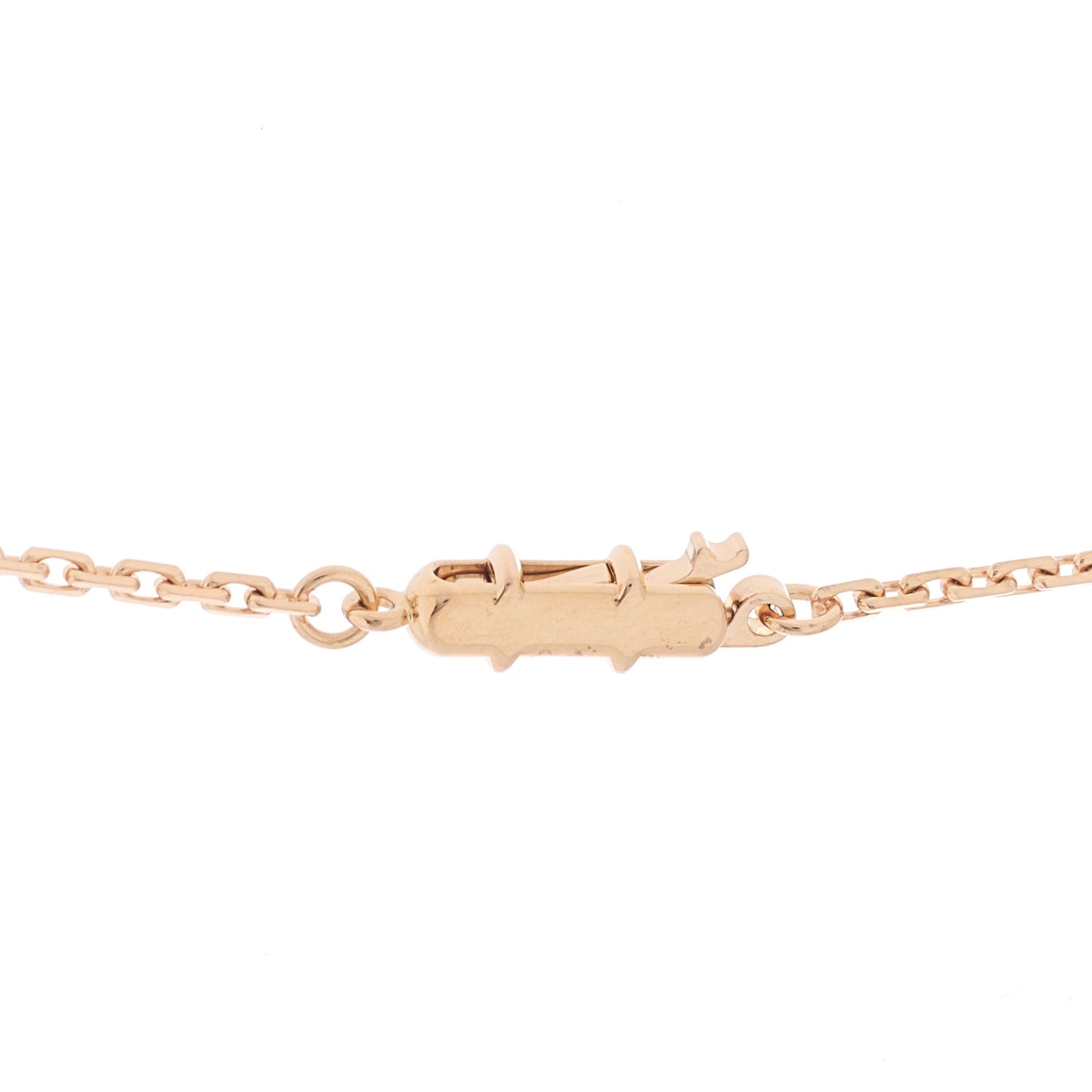 18K Pink Gold Diamond LOVE Paved Necklace
