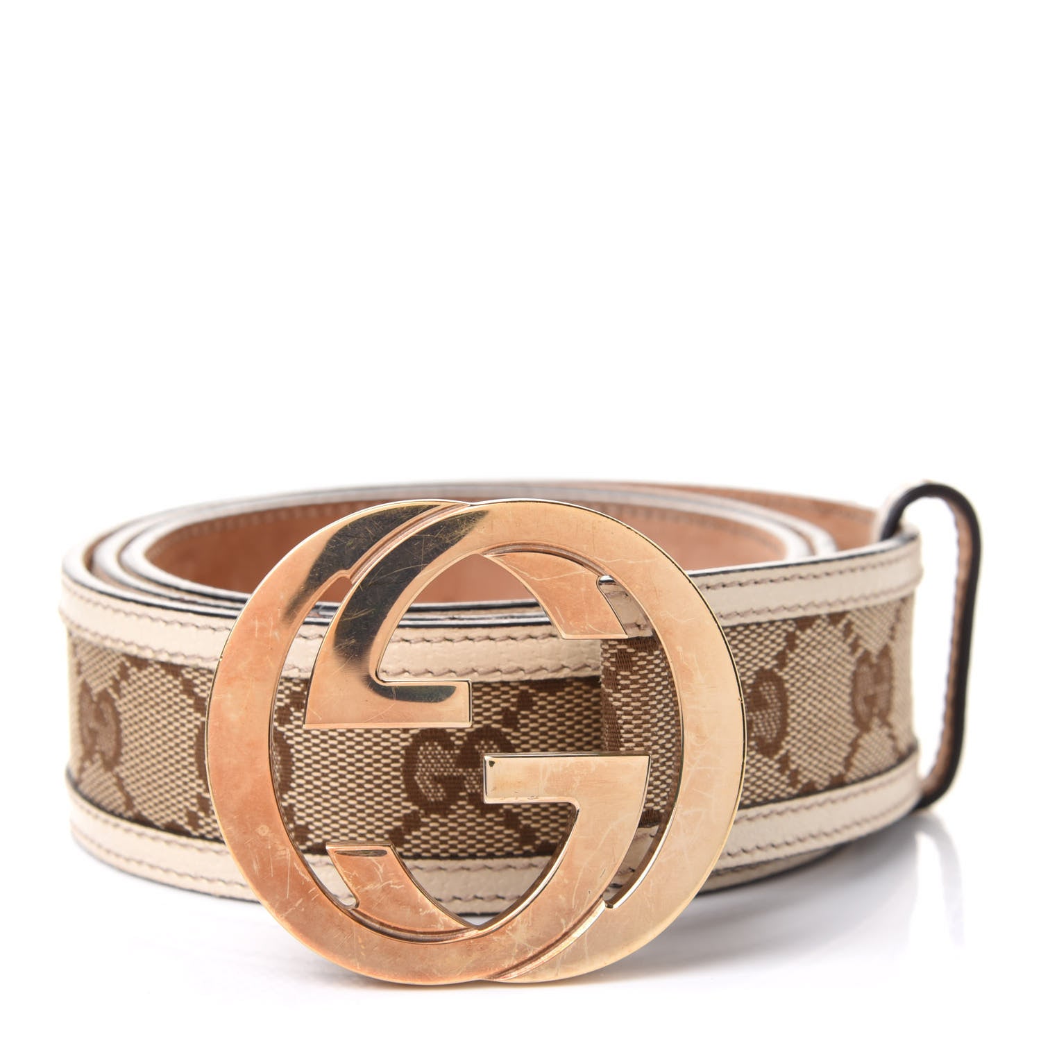Gucci Monogram Interlocking G Belt 90 36 Off White 1 of 5