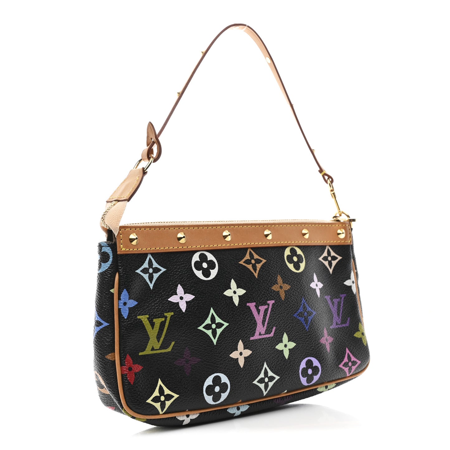 Monogram Multicolor Pochette Accessories Black