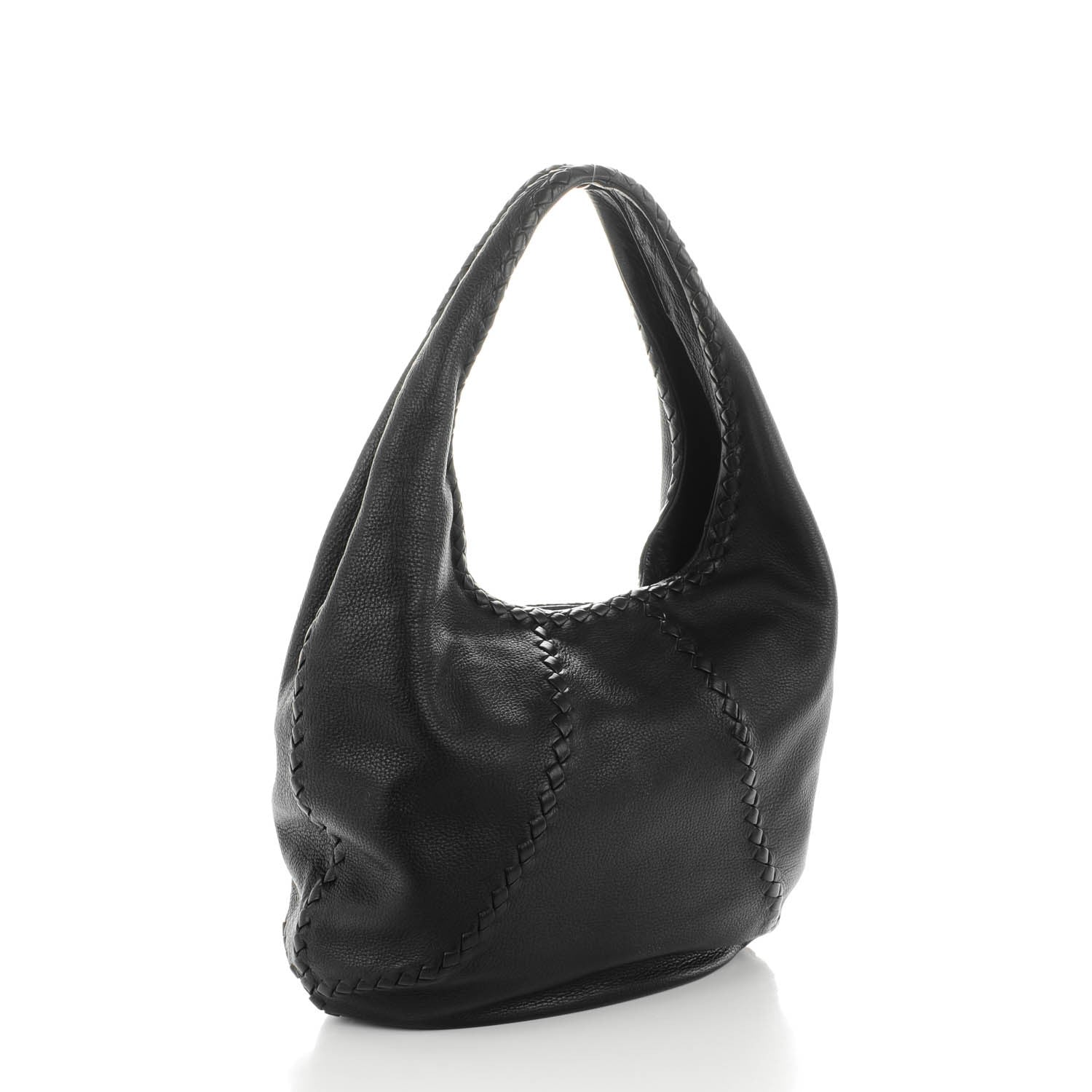 Bottega Veneta Cervo Deerskin Large Hobo Nero Black 3 of 8