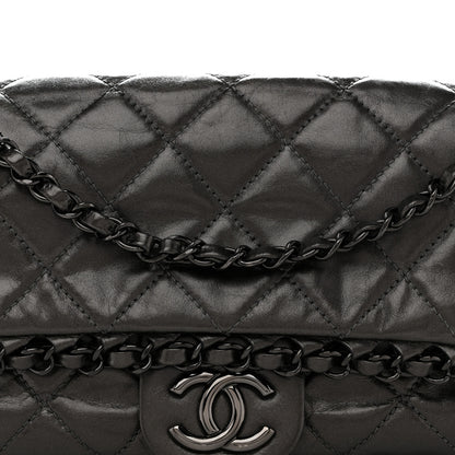 Chanel Calfskin Quilted Medium Chain Me Flap Grey 8 of 11