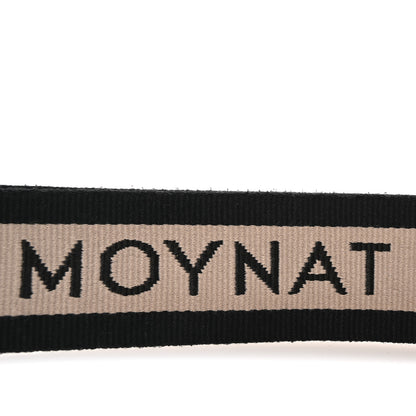 Moynat Canvas Calfskin Logo Strap Black Beige 3 of 7
