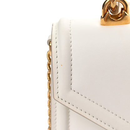Dolce & Gabbana Smooth Calfskin Small Devotion Envelope Top Handle Bag White 18 of 18