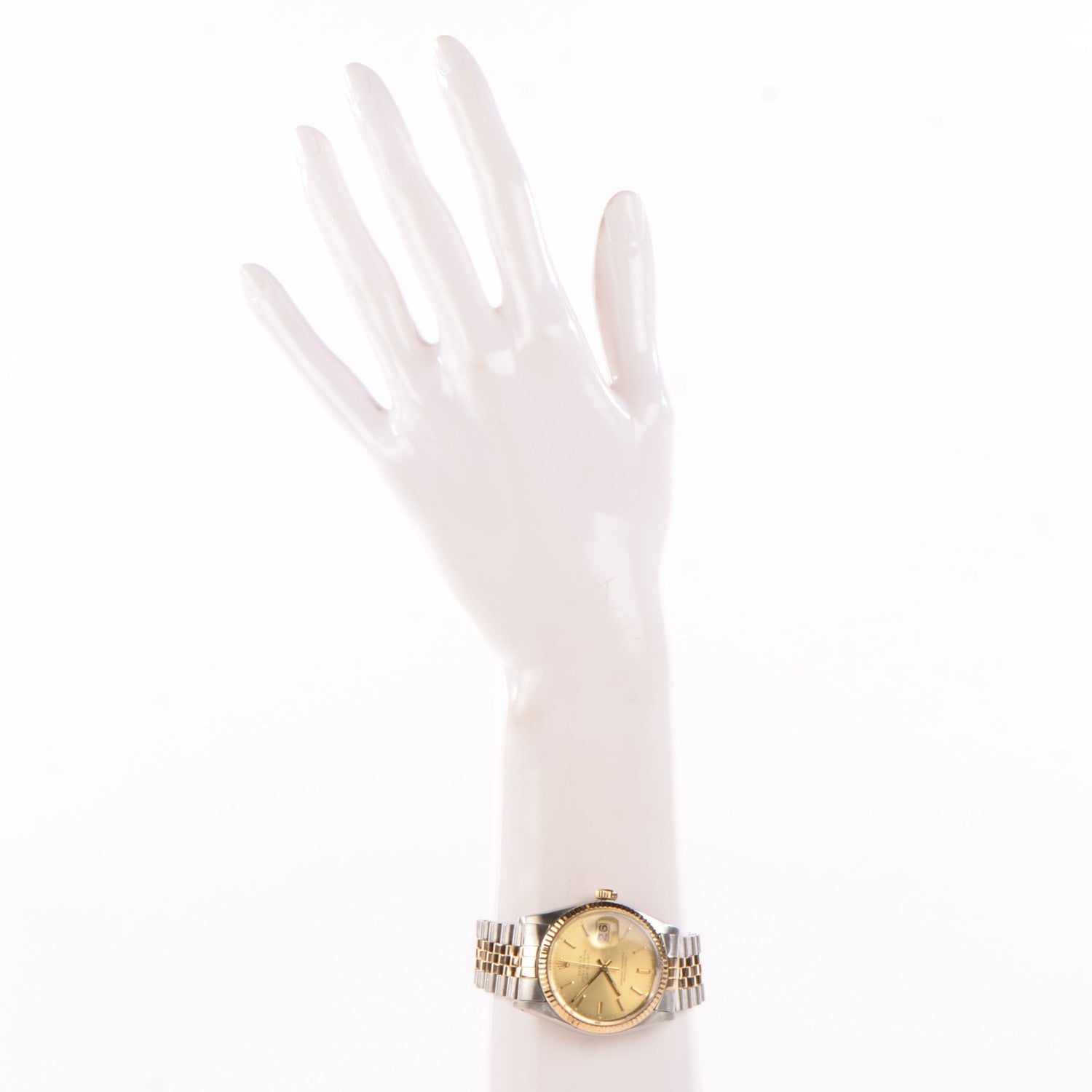 Rolex Stainless Steel 18K Yellow Gold 36mm Oyster Perpetual Datejust Watch Champagne 16203 2 of 16