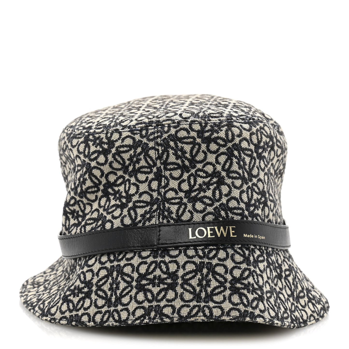 Jacquard Allover Anagram Bucket Hat 59 Ecru Blue