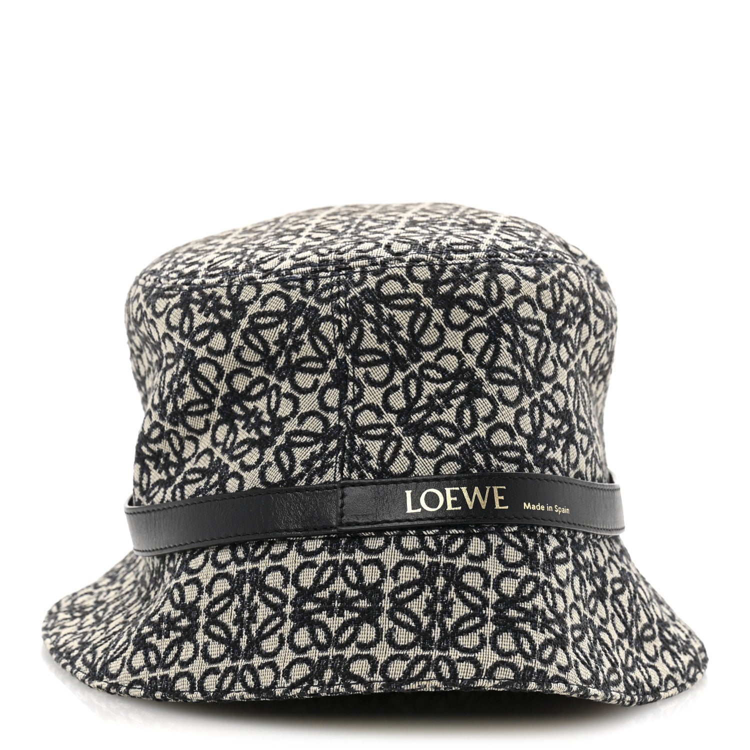 Loewe Jacquard Allover Anagram Bucket Hat 59 Ecru Blue 6 of 9