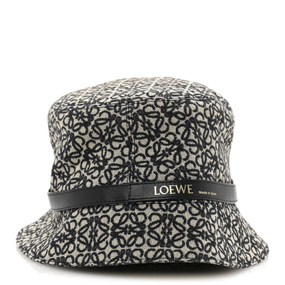 Loewe Jacquard Allover Anagram Bucket Hat 59 Ecru Blue 6 of 9