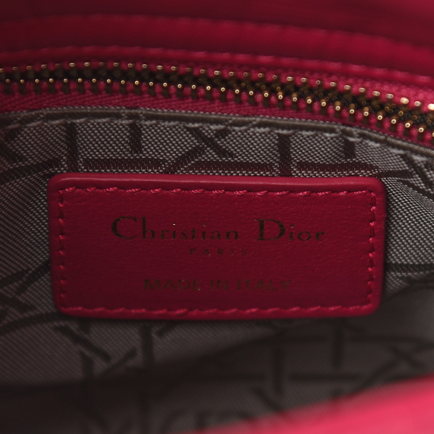 Christian Dior Lambskin Cannage Mini Lady Dior Fuchsia 6 of 8