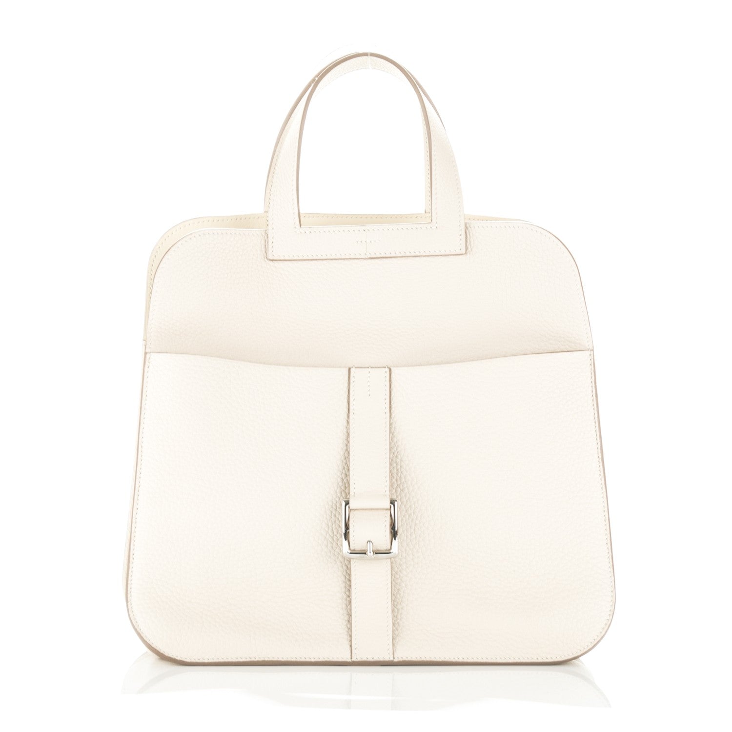 Hermes Taurillon Clemence Halzan 31 GM Craie 1 of 7