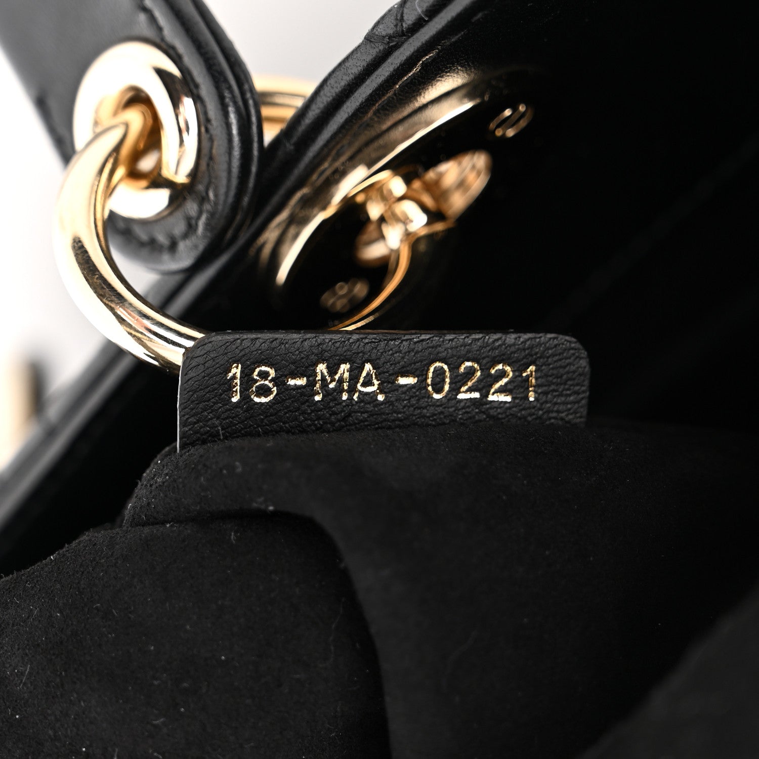 Christian Dior Lambskin Cannage Medium Lady Dior Black 7 of 11