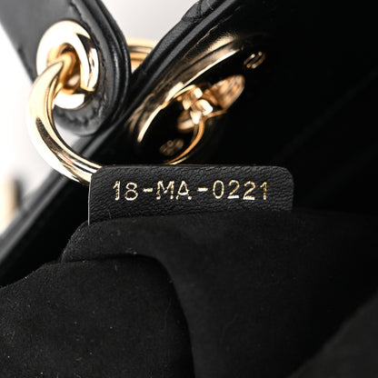 Christian Dior Lambskin Cannage Medium Lady Dior Black 7 of 11