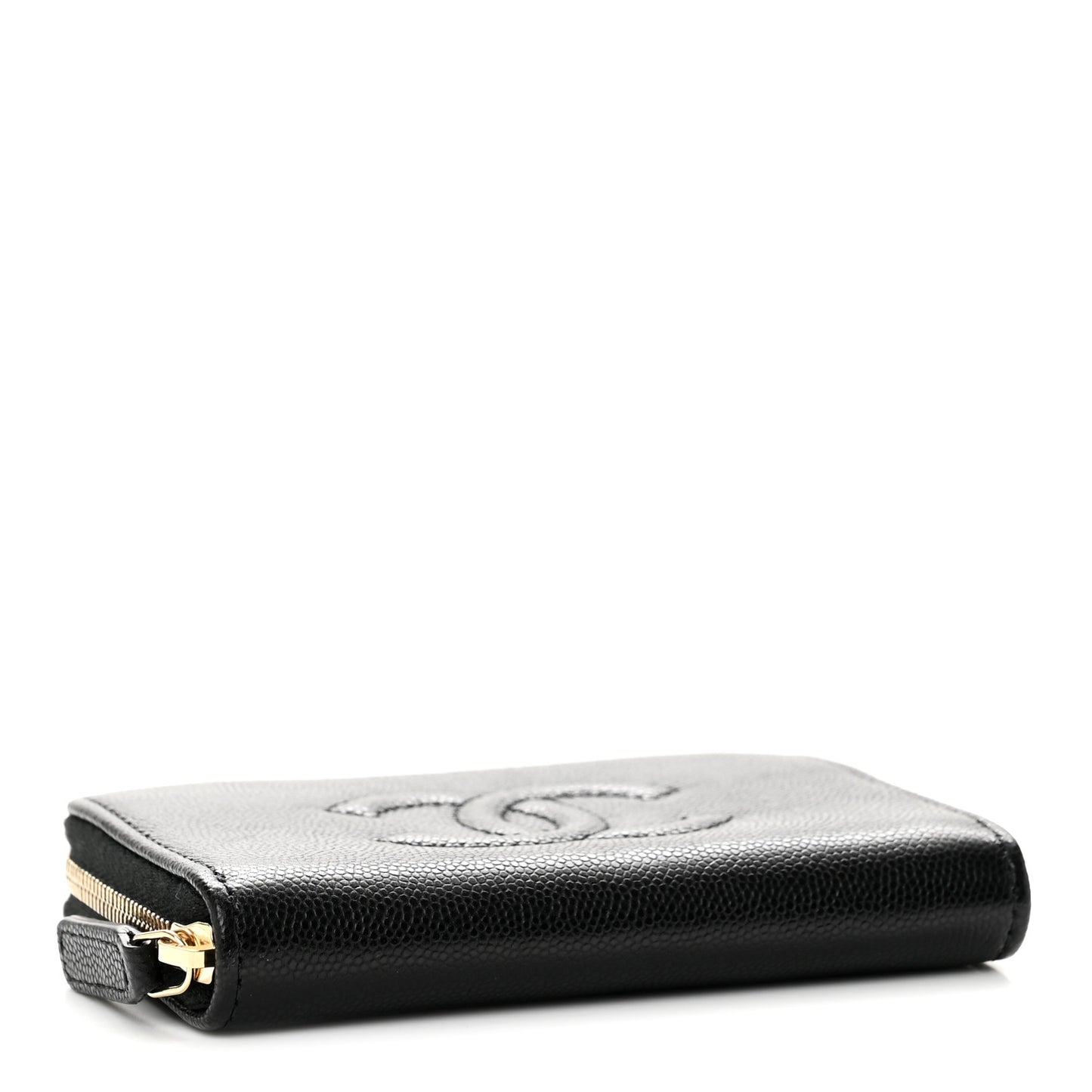 Caviar Timeless CC Zip Around Coin Purse Black