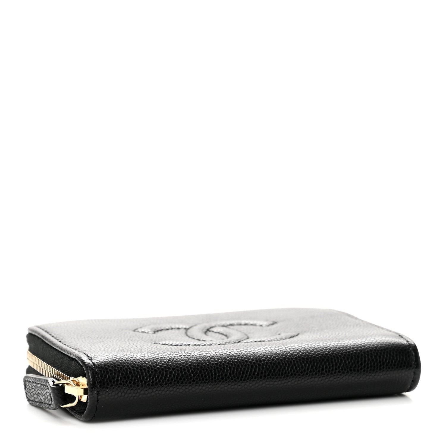 Chanel Caviar Timeless CC Zip Around Coin Purse Black 4 of 7