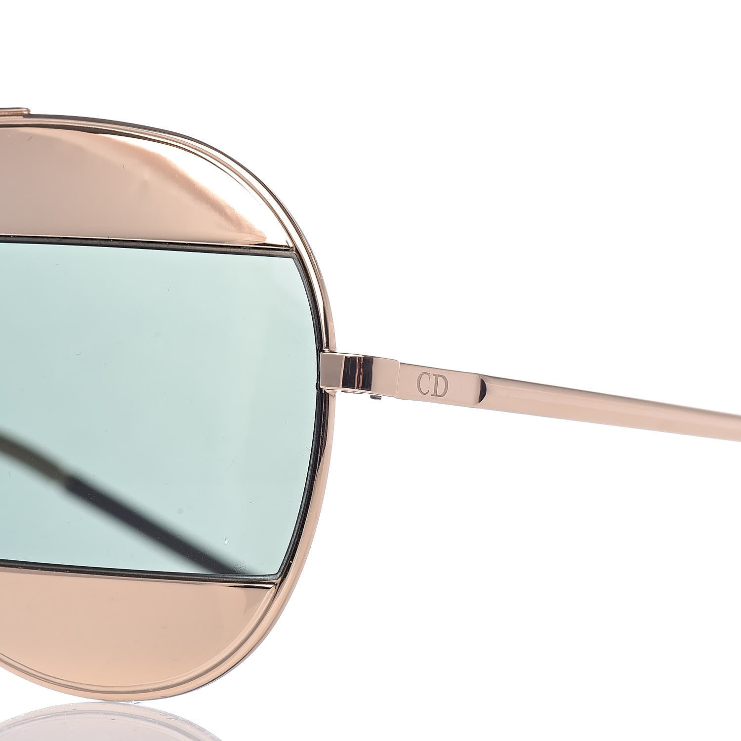 Christian Dior Split 1 Aviator Sunglasses Gold 7 of 8