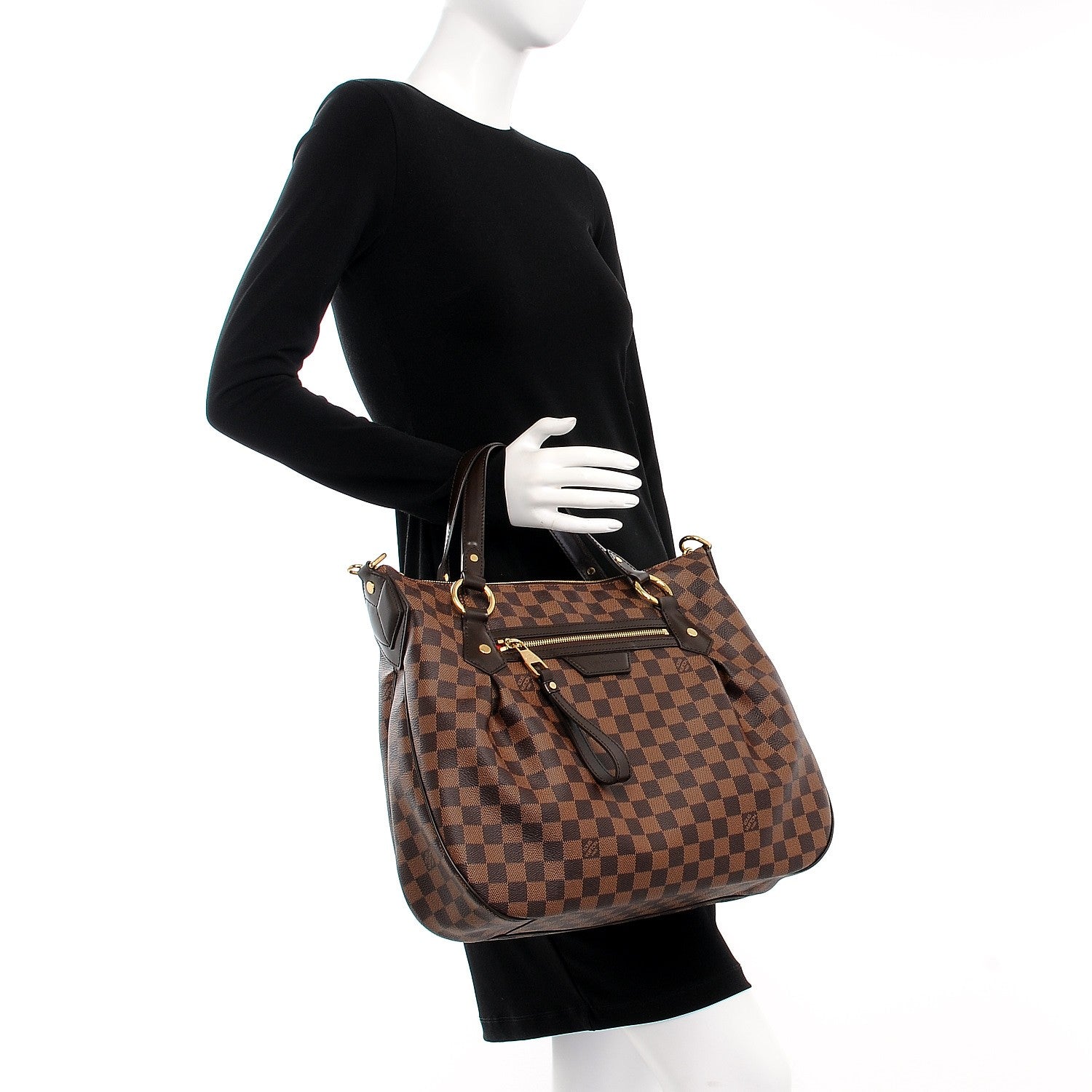Louis Vuitton Damier Ebene Evora MM 3 of 8