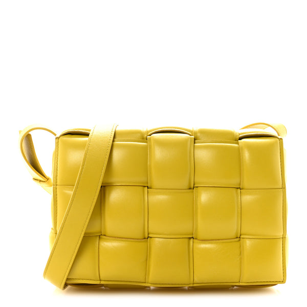 Rin様 BOTTEGA VENETA カセット イエロー Bottega Veneta Nappa Maxi Intreccio Padded Cassette Crossbody Bag