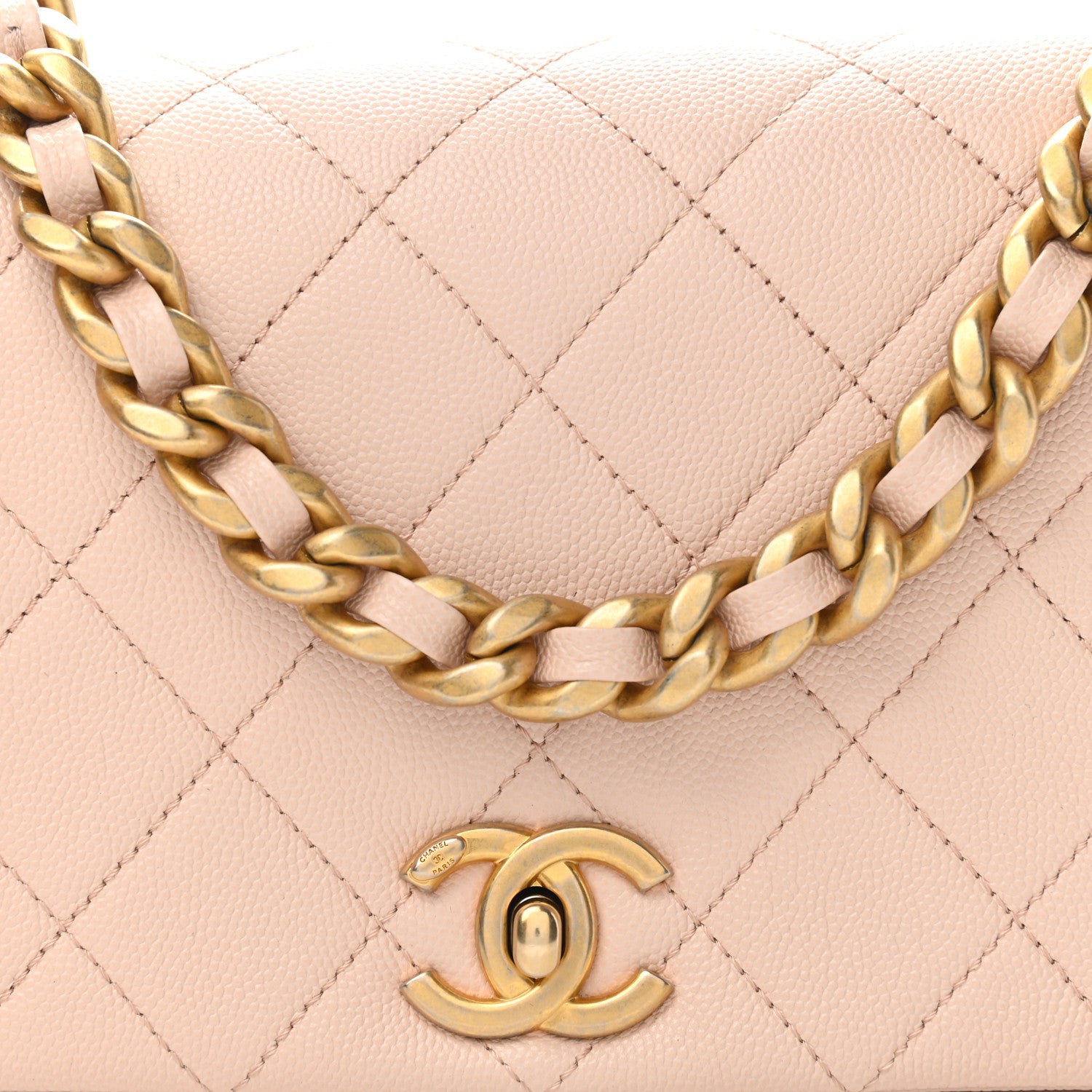 Chanel Caviar Quilted Small Fashion Therapy Flap Bag Beige 8 of 8