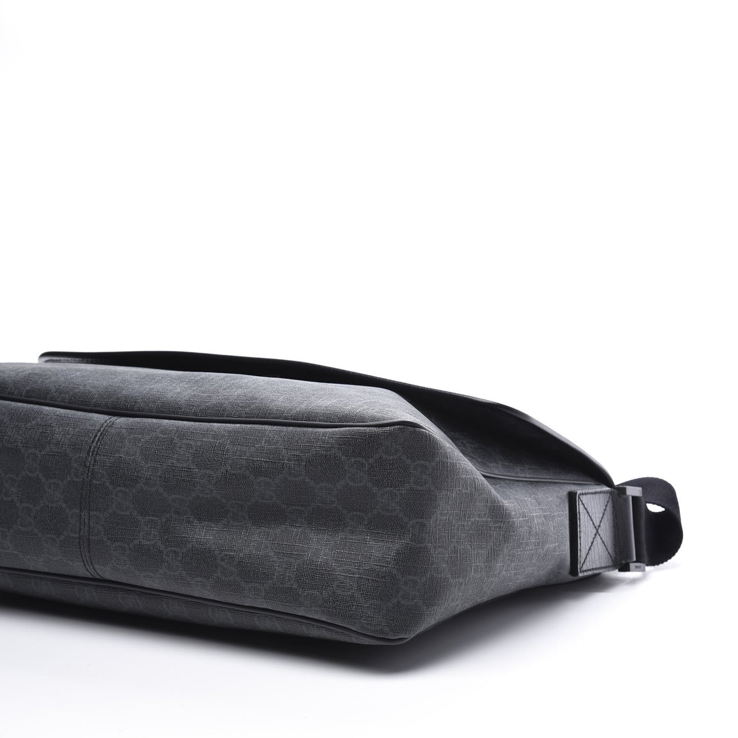 GG Plus Monogram Medium Flap Messenger Bag Black