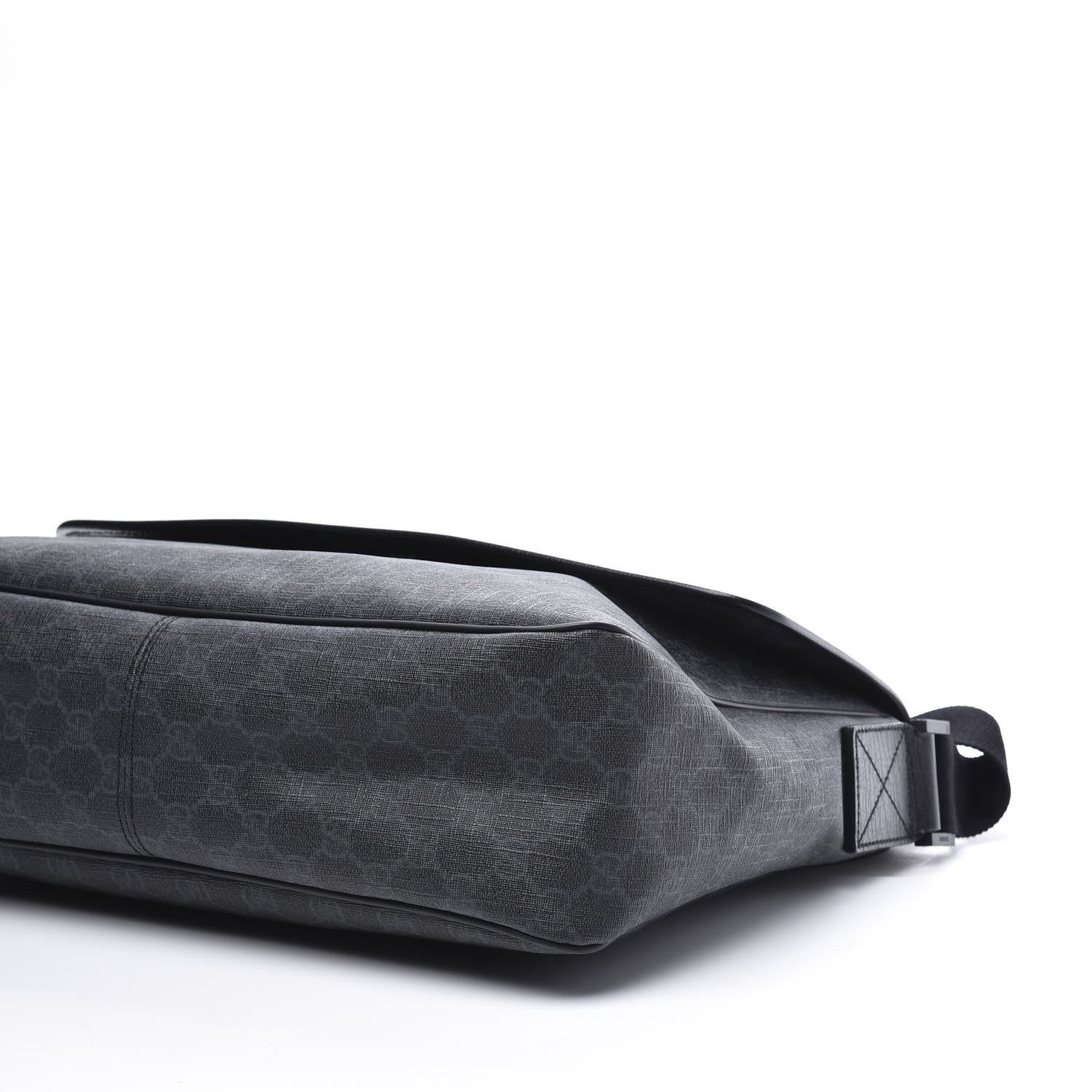 Gucci GG Plus Monogram Medium Flap Messenger Bag Black 6 of 10