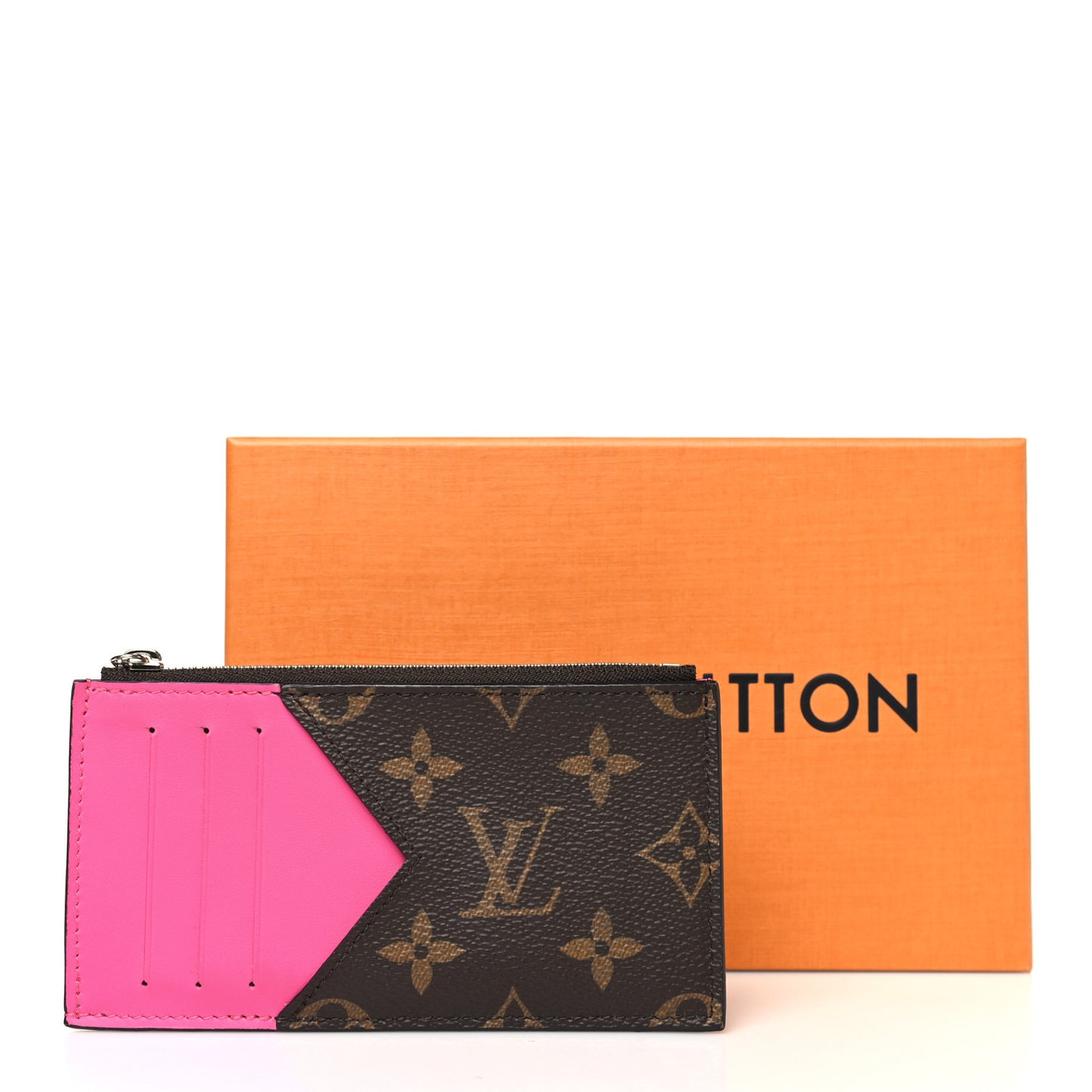Monogram Calfskin Coin Card Holder Rose