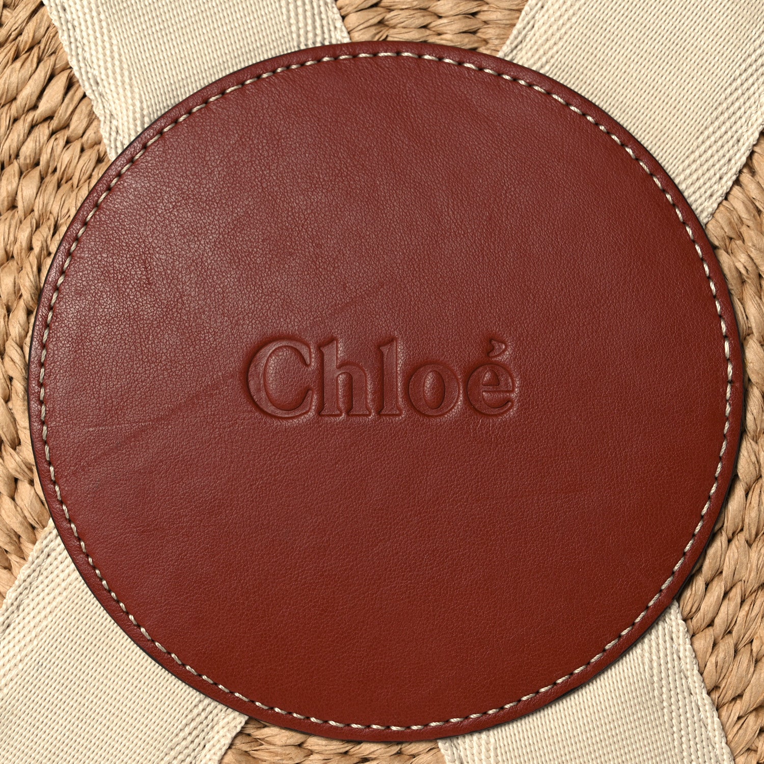 Chloe Raffia Woody Tote White 8 of 14