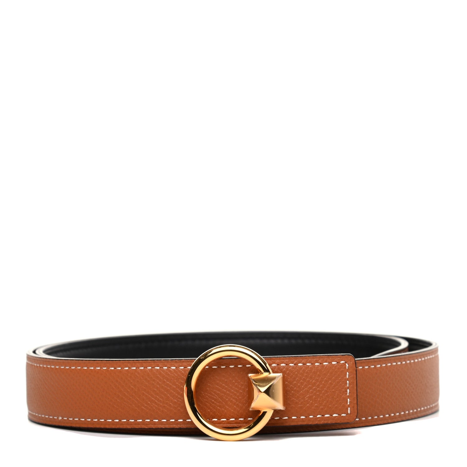 Hermes Swift Epsom 24mm Mini Medor Belt 75 Black Gold 1 of 8