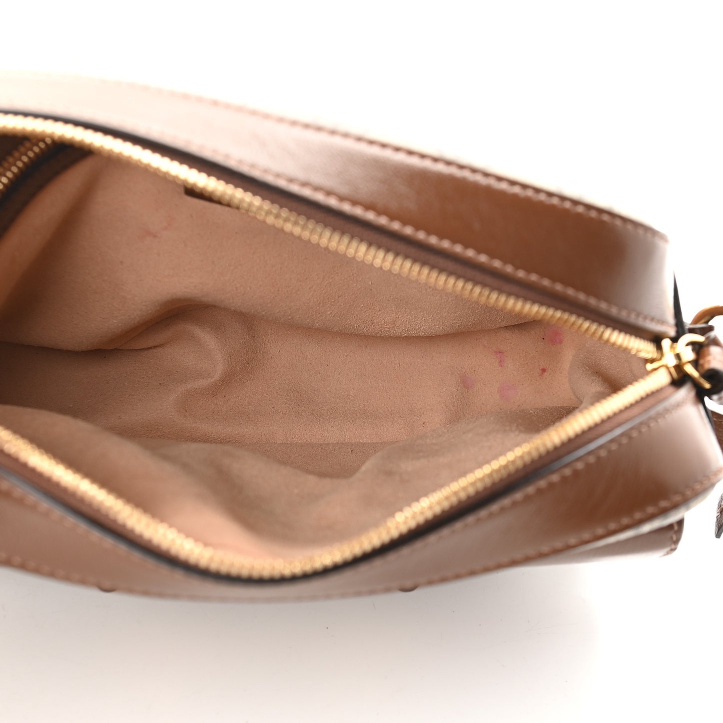 GG Supreme Monogram Small Horsebit 1955 Shoulder Bag Beige Brown Sugar