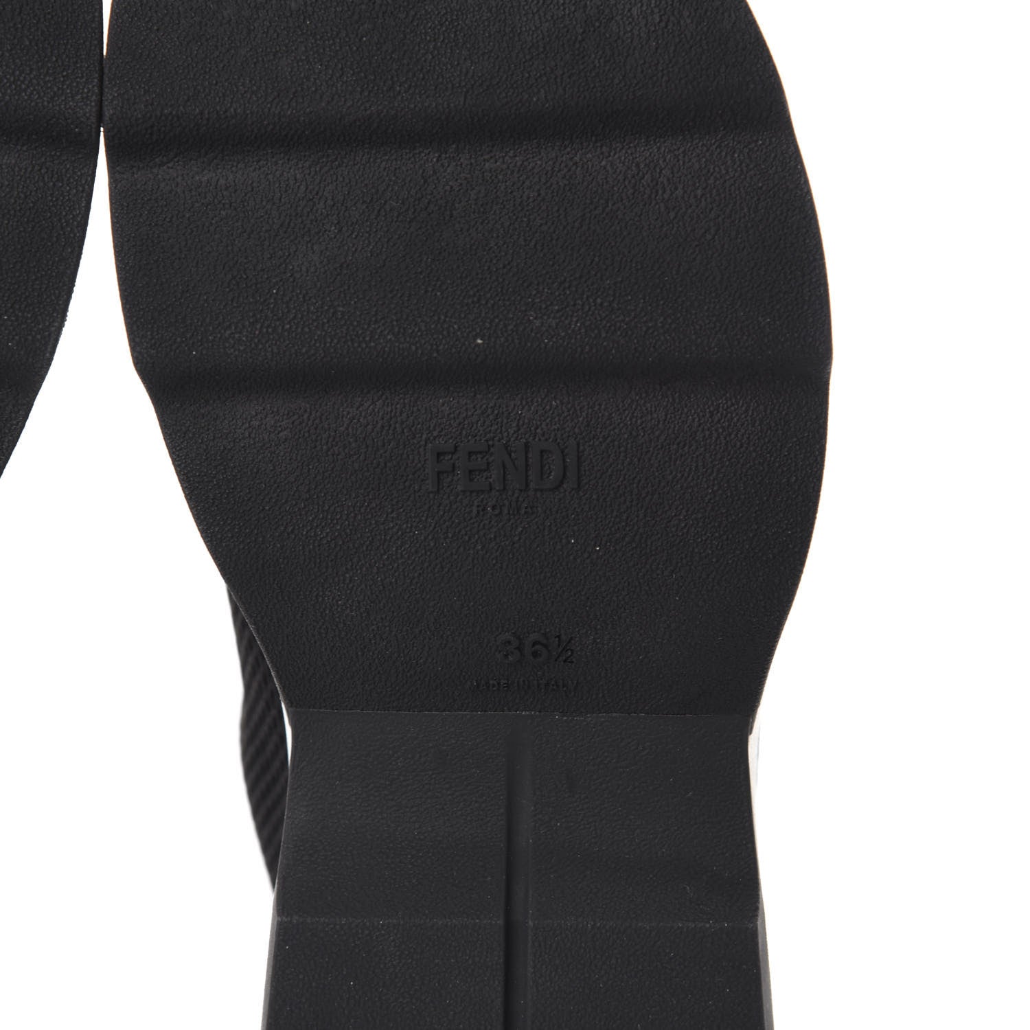 Fendi Neoprene Lizard Embellished Pearl Technical Sneakers 36.5 Black Amarone Asfalto 9 of 10