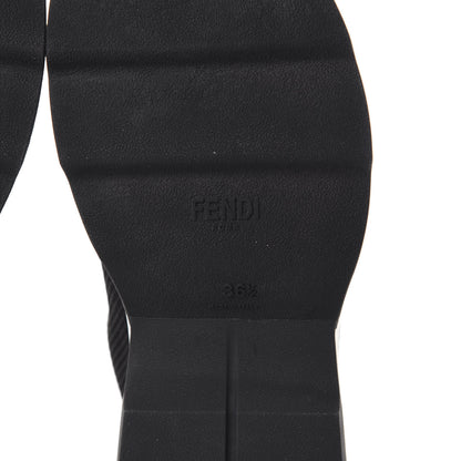 Fendi Neoprene Lizard Embellished Pearl Technical Sneakers 36.5 Black Amarone Asfalto 9 of 10