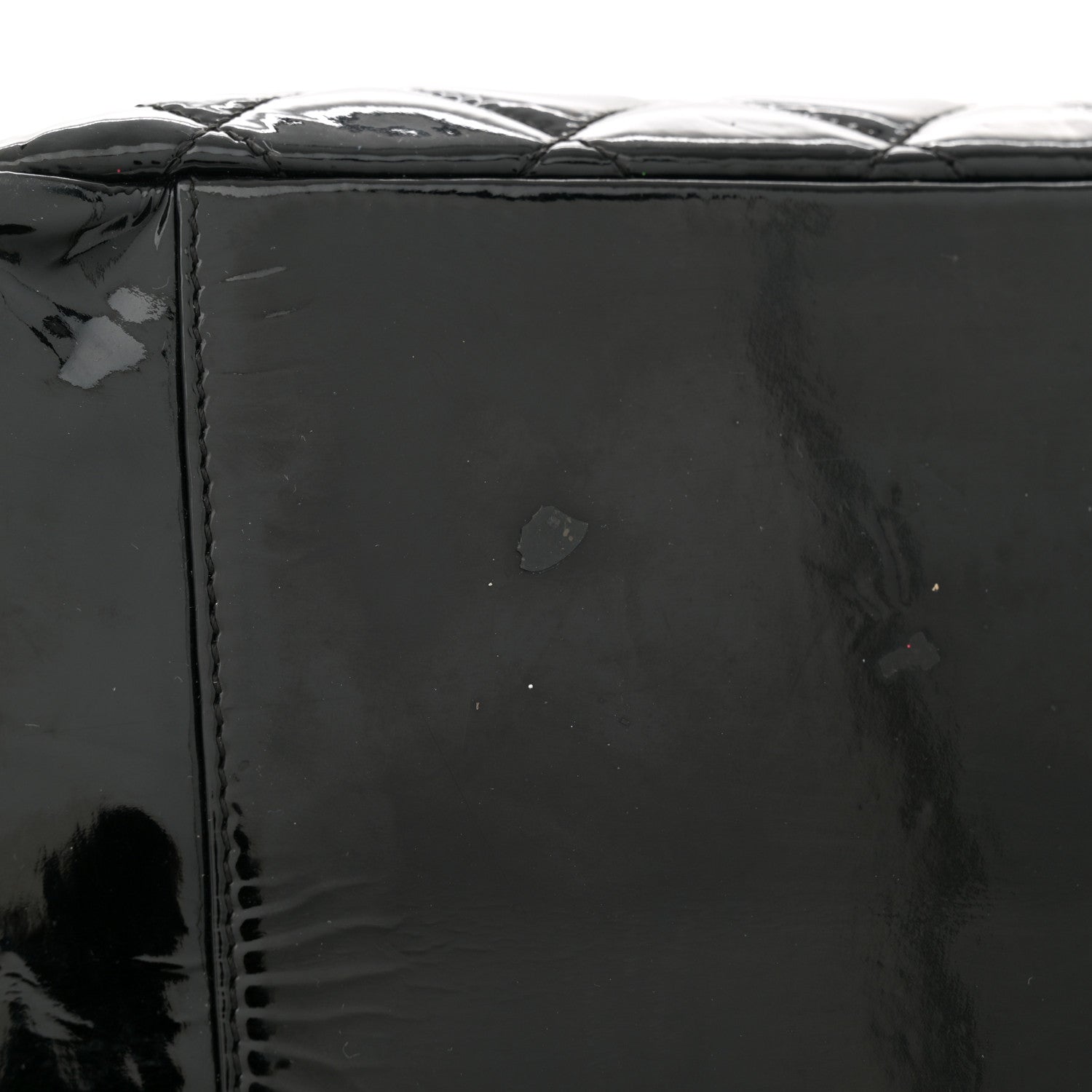 Chanel Patent Quilted Grand Shopping Tote GST Black 11 of 13