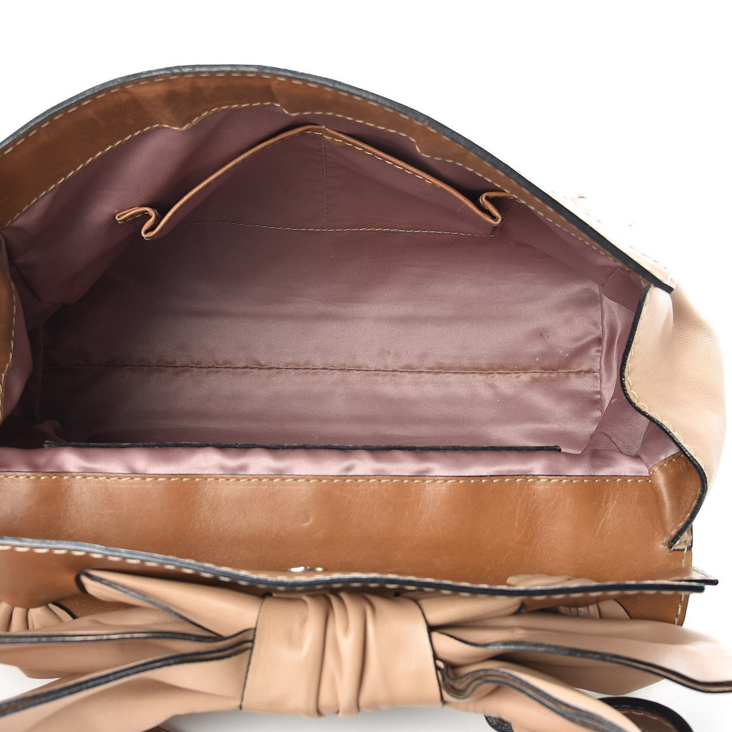 Nappa Large Aphrodite Bow Satchel Taupe