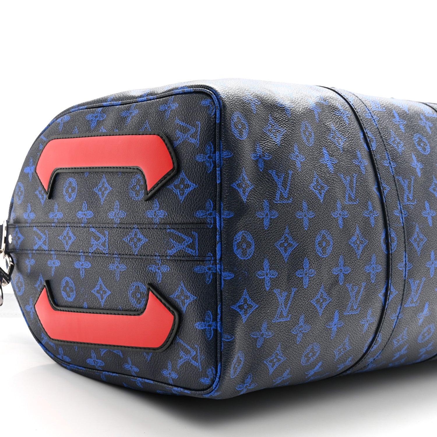 Louis Vuitton Vintage Monogram Somewhere Somehow Everyday LV Keepall Bandouliere 50 Blue 7 of 10