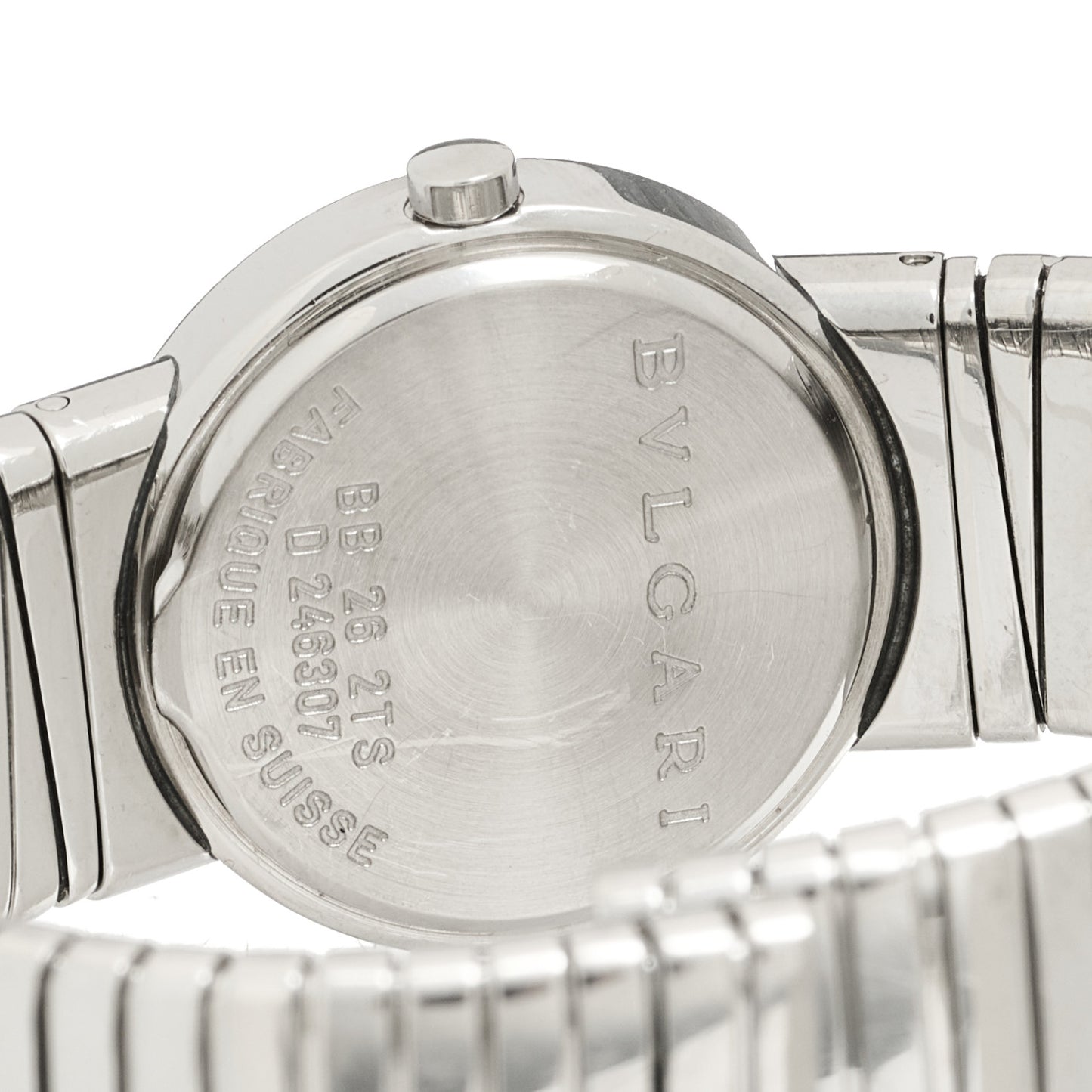 Stainless Steel Diamond 26mm Tubogas Quartz Watch Black