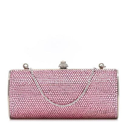Judith Leiber Swarovski Crystal Minaudiere Clutch Pink 1 of 12