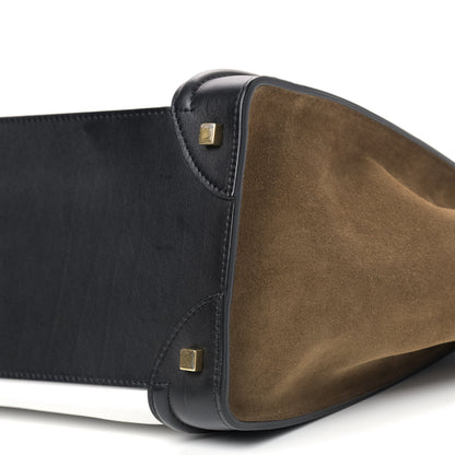 Celine Smooth Calfskin Suede Mini Tri-Color Luggage White 8 of 10