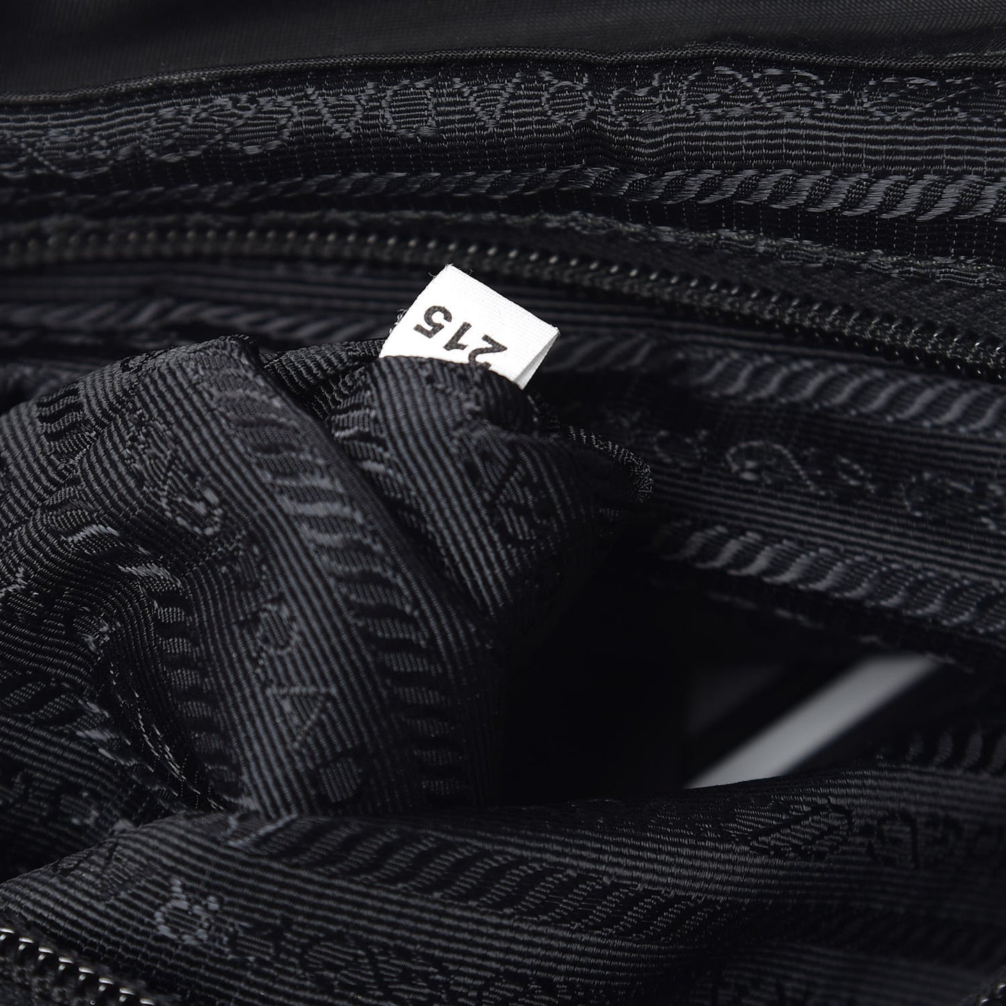 Tessuto Nylon Vela Saffiano Large Backpack Black