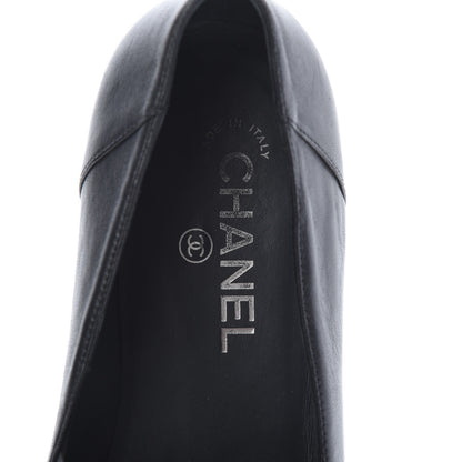 Chanel Lambskin Grosgrain CC Mocassin Loafers 39.5 Black 7 of 11