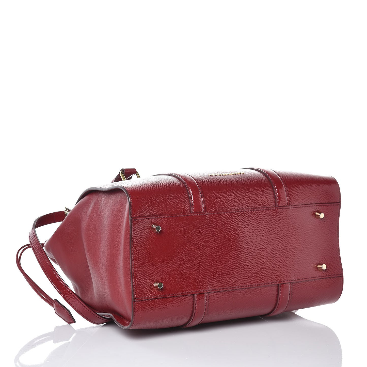Patent Calfskin Medium Dinton Tote Alizarin Crimson