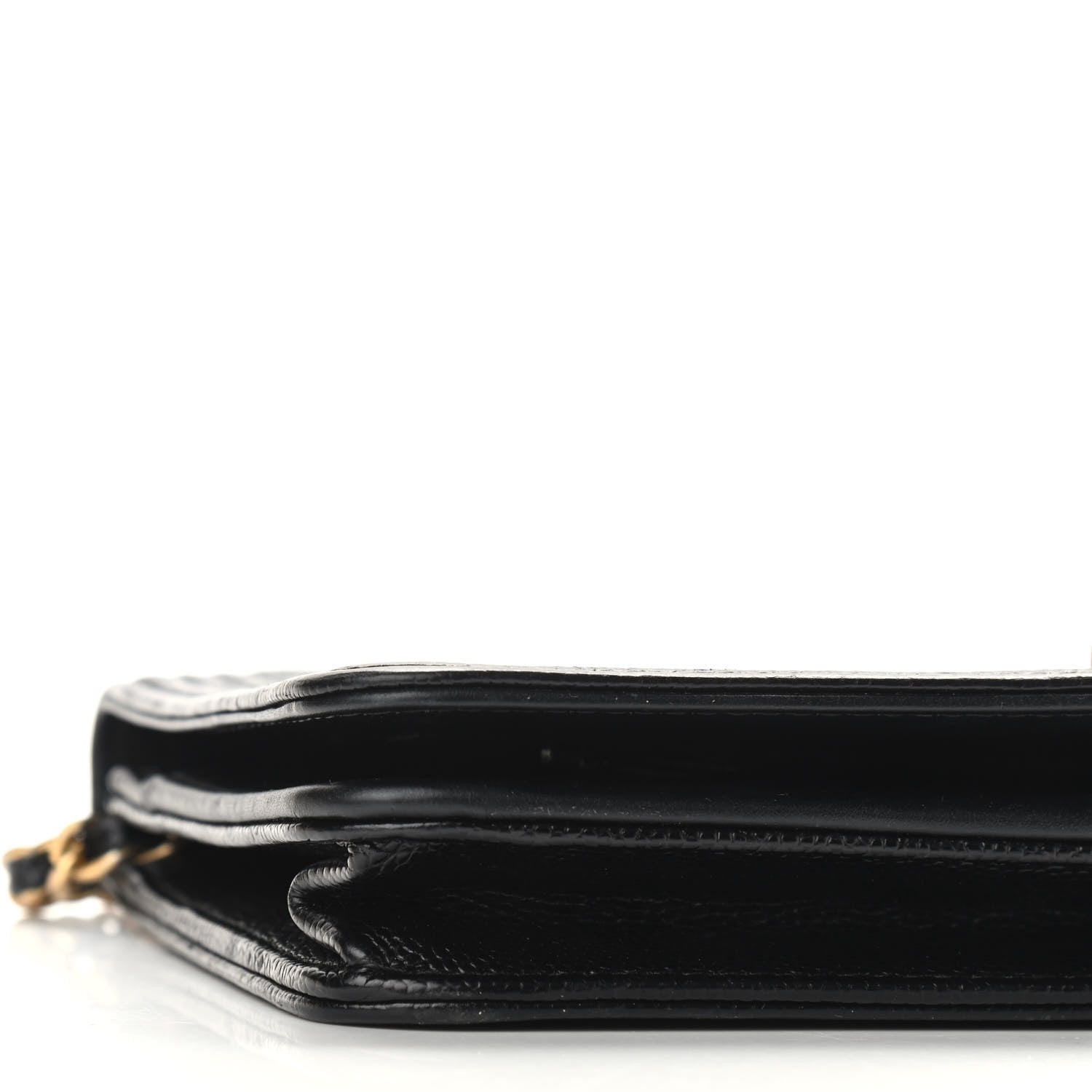 Chanel Caviar Chevron Quilted Boy Wallet On Chain WOC Black 9 of 12