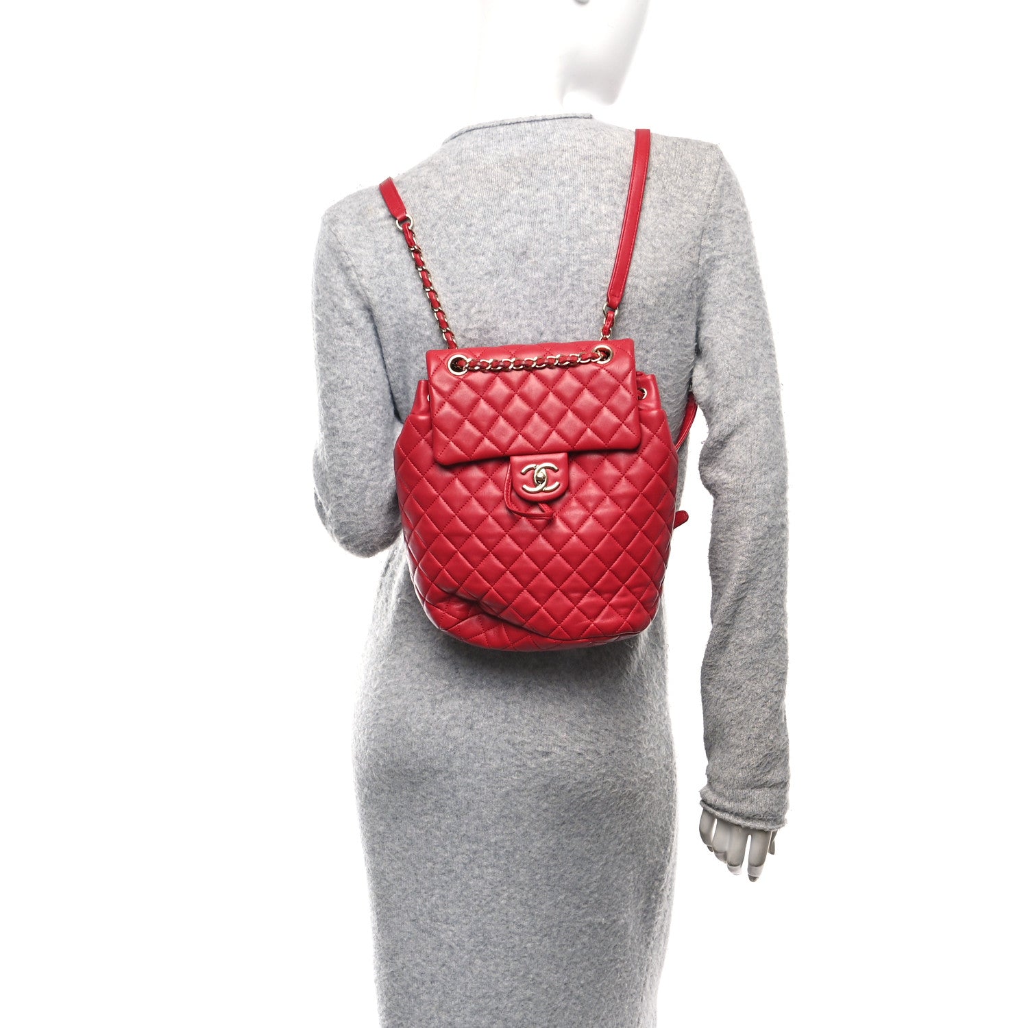 Chanel Lambskin Quilted Small Urban Spirit Backpack Dark Pink 2 of 10