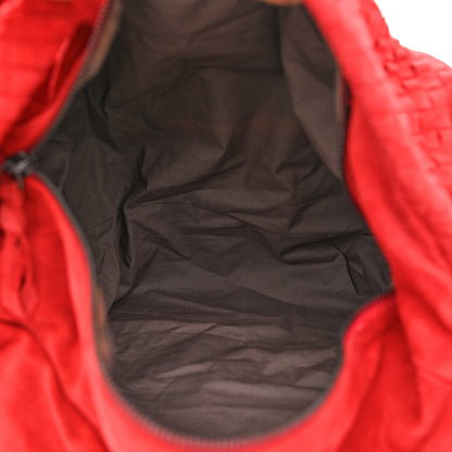 Bottega Veneta Suede Intrecciato Large Knot Hobo Red 5 of 11