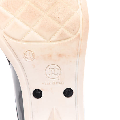 Chanel Rubber Camellia Rain Boots 40 Black 8 of 10